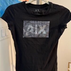 Armani Exchange Black Graphic Tee